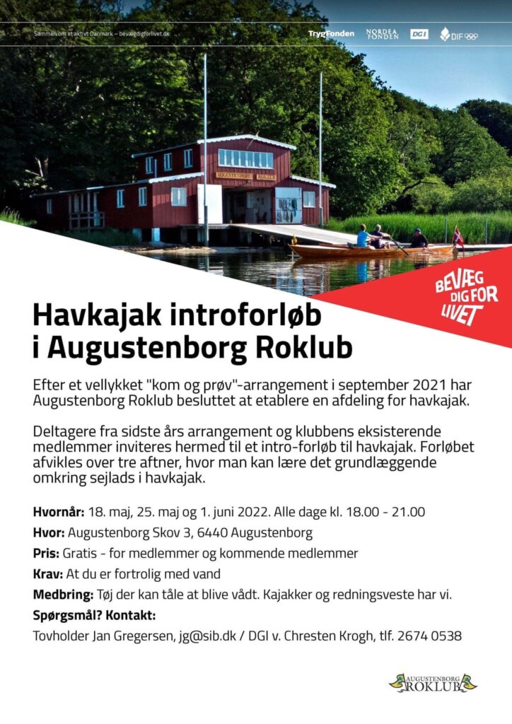 Augustenborg Roklub: Introforløb til havkajak