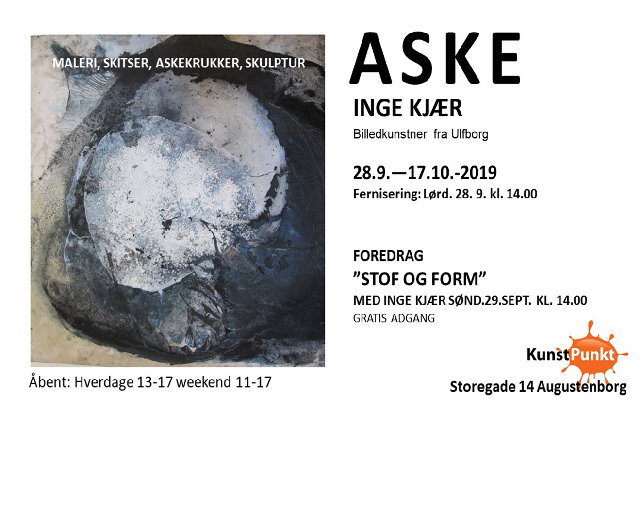 Inge Kjær gæsterudstiller på KunstPunkt i Augustenborg